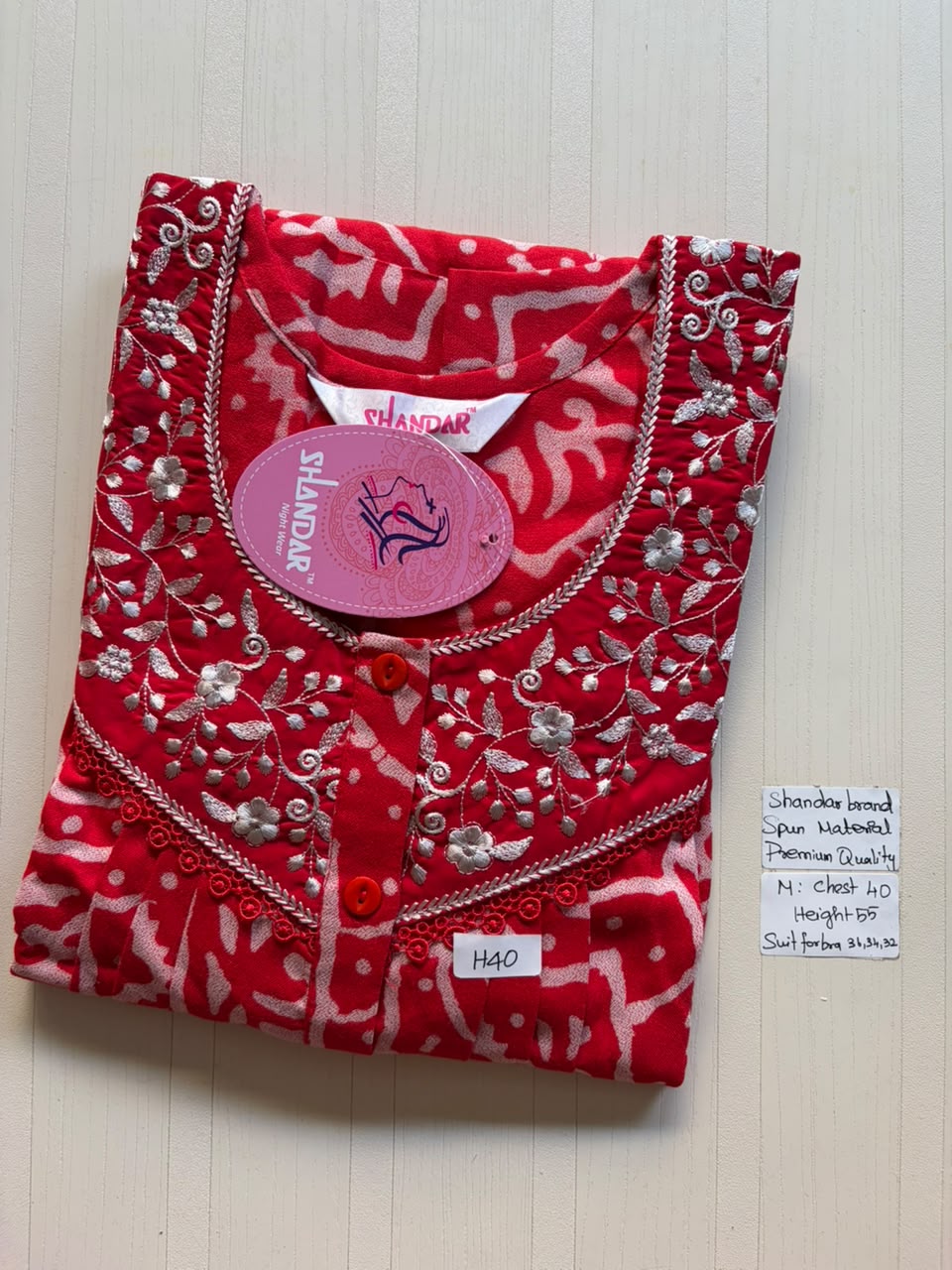 ASS 322 Shandar Spun nighty