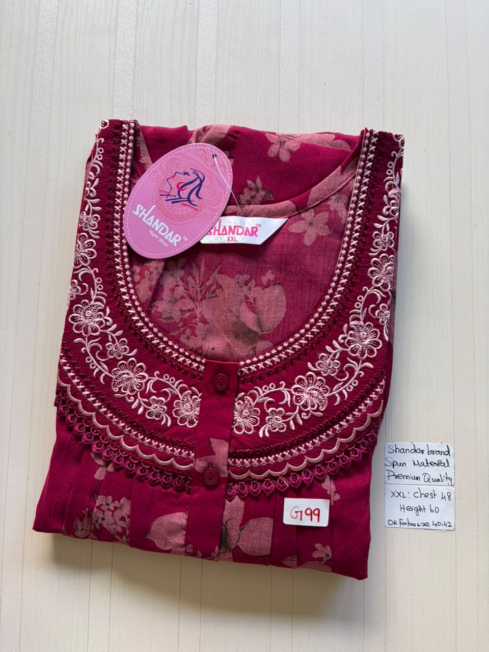 DSS 008 Height Shandar Spun nighty