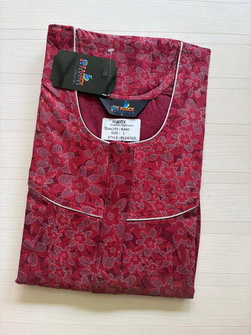 AASBP 157 Peacock Pleats Zip Nighty BP BPS