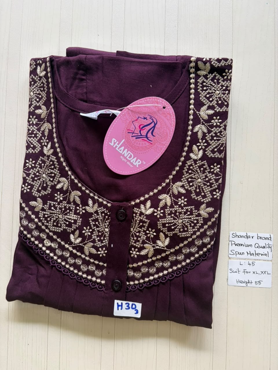 BS404 Shandar Spun nighty