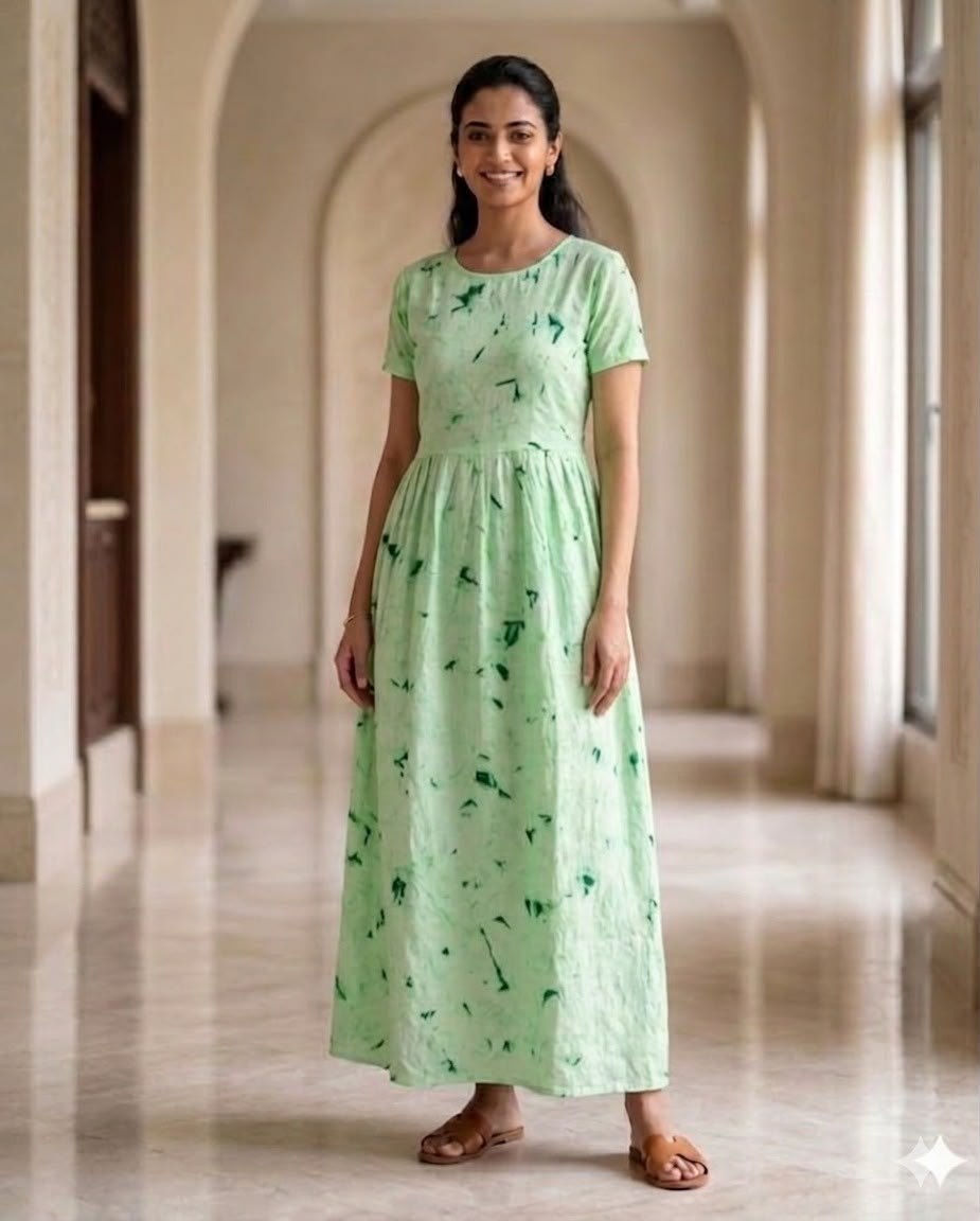 MFS 237 Peacock maxi frock YY1