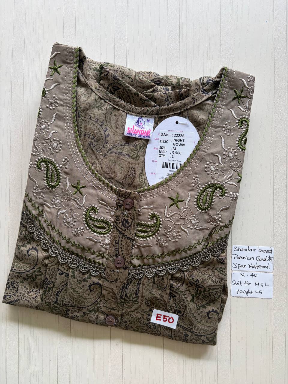 ASS197 Shandar Spun nighty