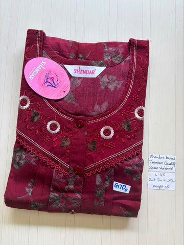 BS228 Shandar Spun nighty