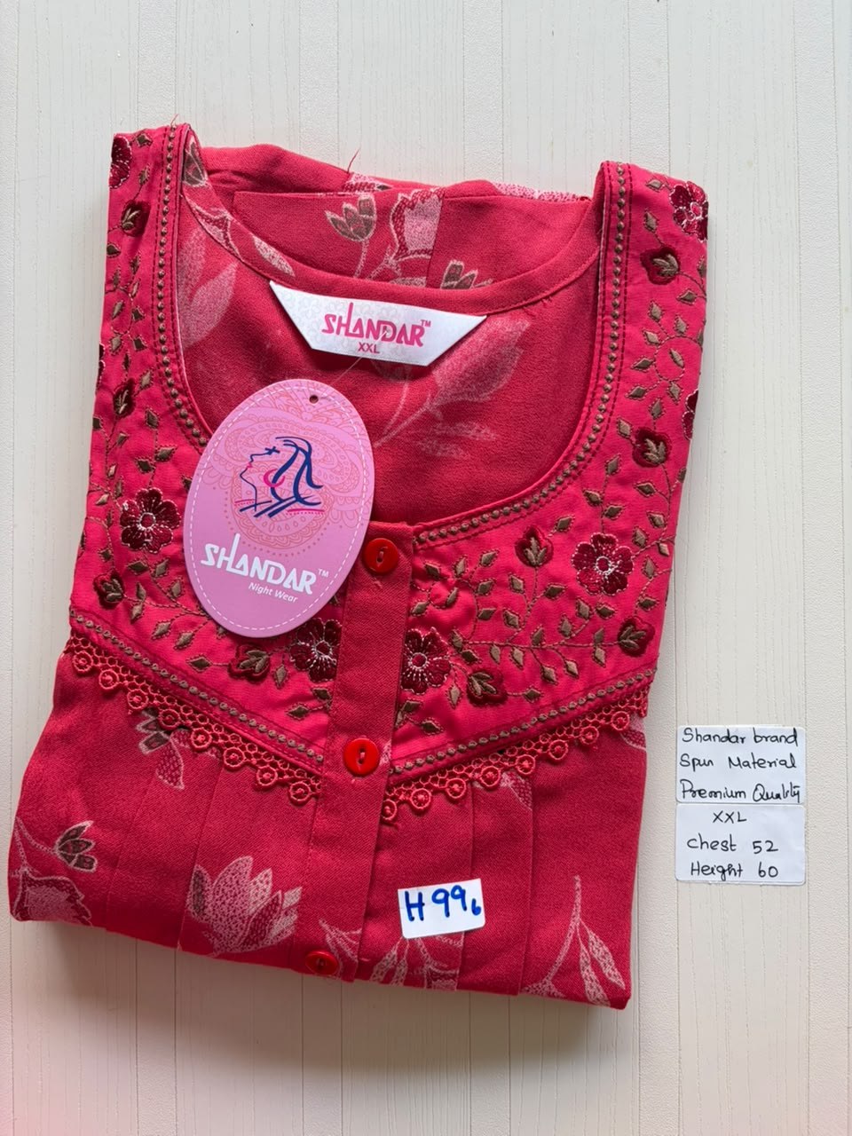 DSS 254 Height Shandar Spun nighty