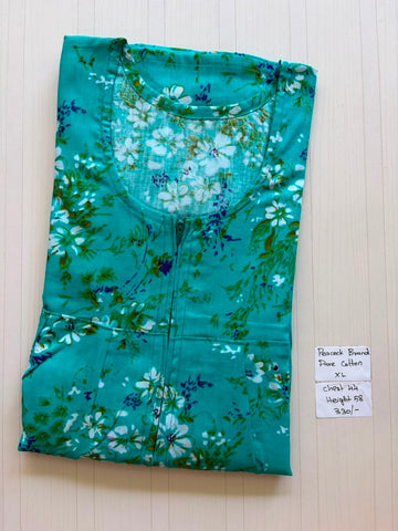AASHP044 Peacock Pleats Zip Nighty HP BP