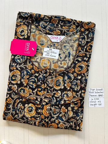 AKS055 Height Block Kalamkari peacock Pleats zip DD
