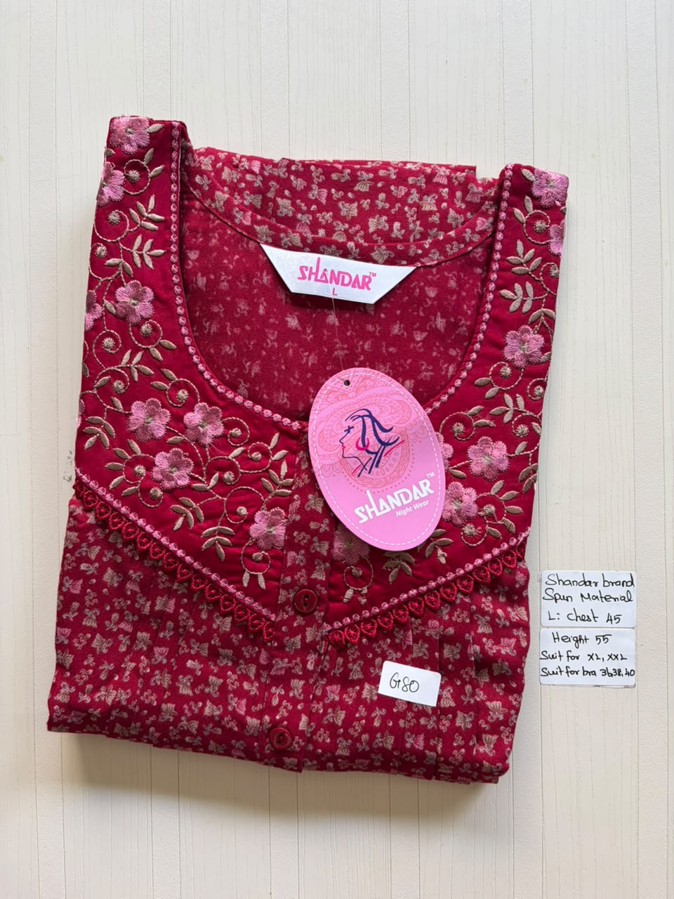 BSS 107 Shandar Spun nighty