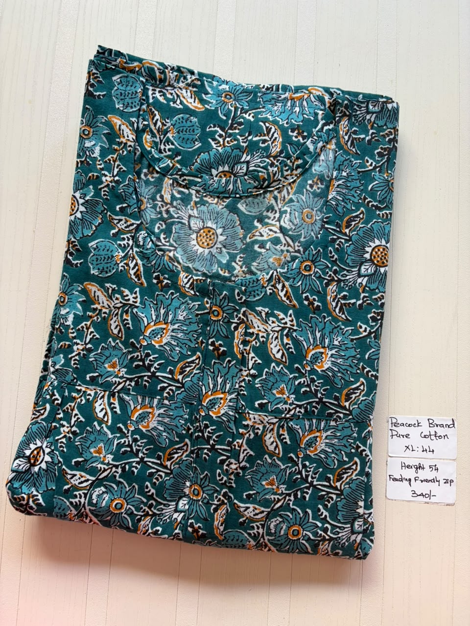 AASBP 504 Peacock Pleats Zip Nighty BP BPS CPS DPS
