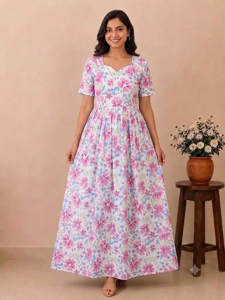 MFS 468 Height Peacock maxi frock YY1