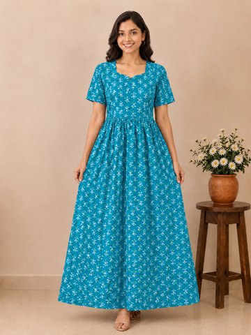 MFS 471 Height Peacock maxi frock YY1
