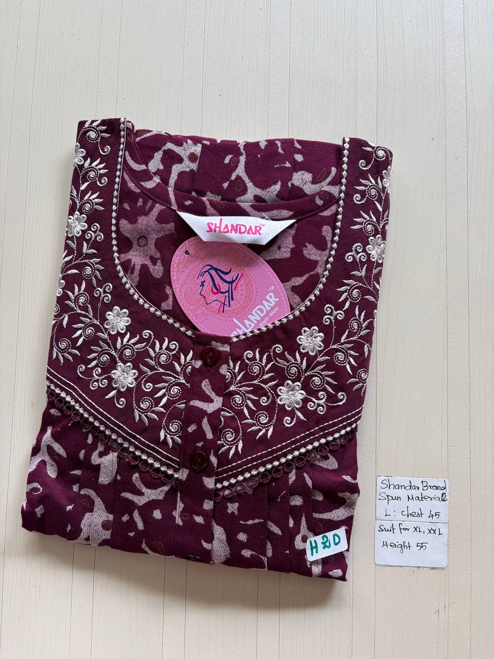 bss 360 Shandar Spun nighty