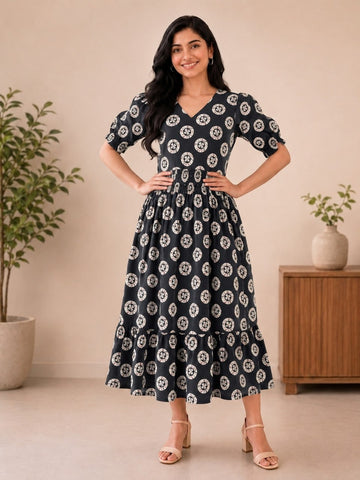 MFS206 Peacock maxi frock YY1