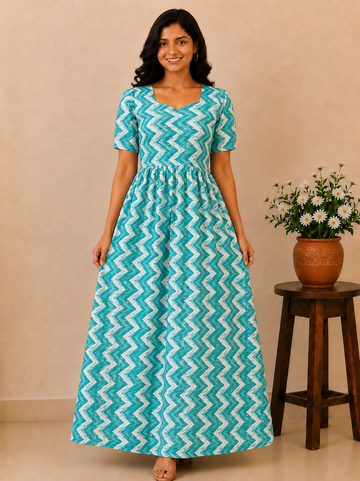 MFS 358 Peacock Height Maxi Frock YY1 YY2