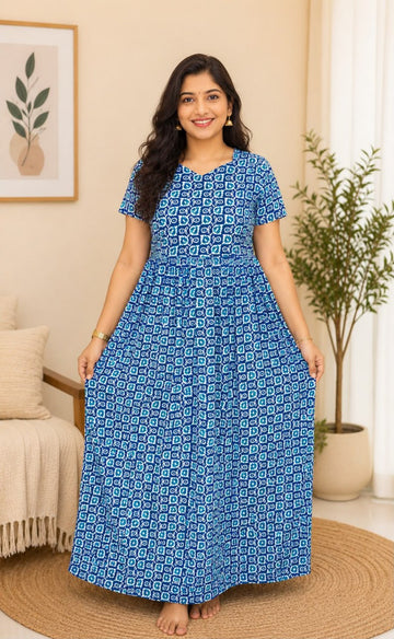 MFS 430 Peacock Feeding maxi frock FD FM1