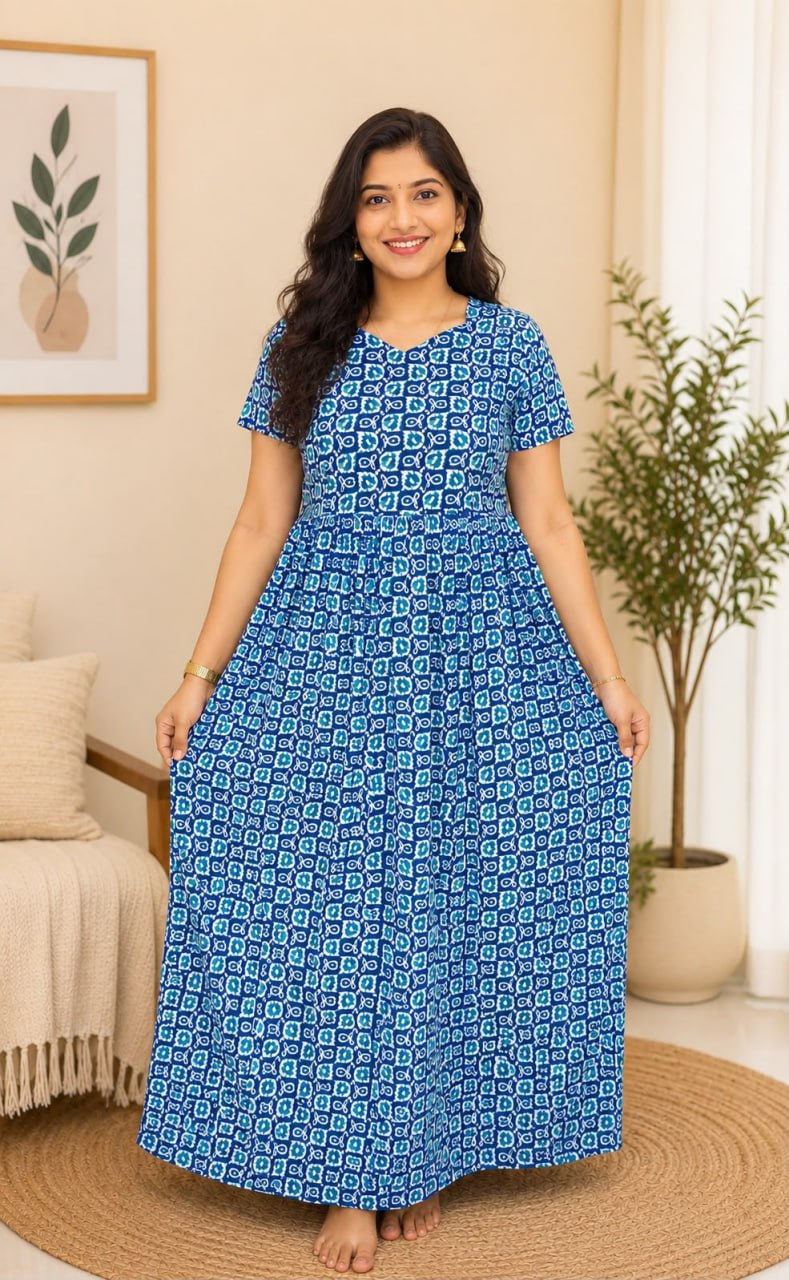 MFS 430 Peacock Feeding maxi frock FD FM1