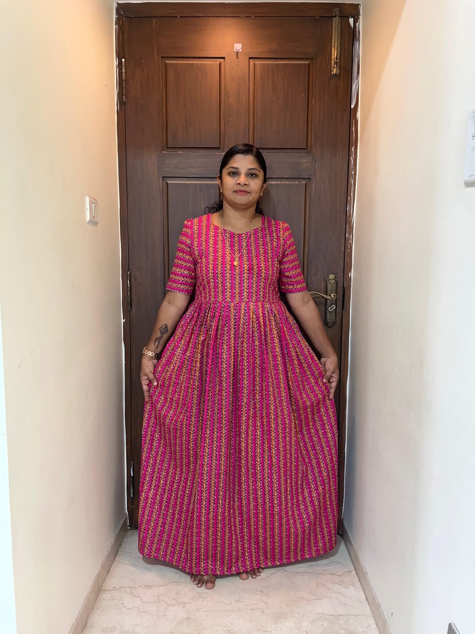 MFS 470 Height Peacock maxi frock YY1