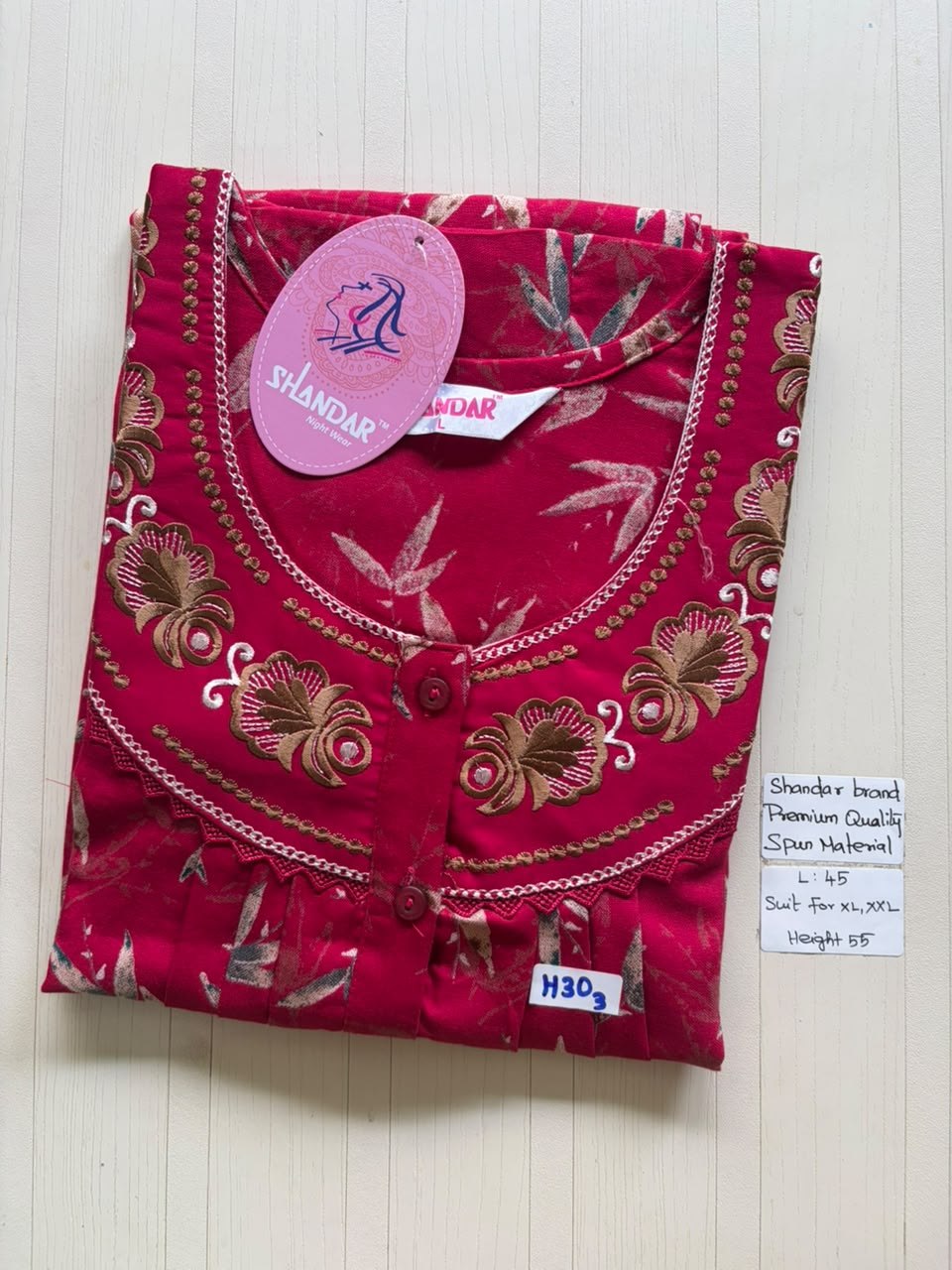BS419 Shandar Spun nighty