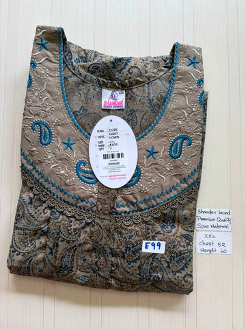 DSS127 Height Shandar Spun Nighty