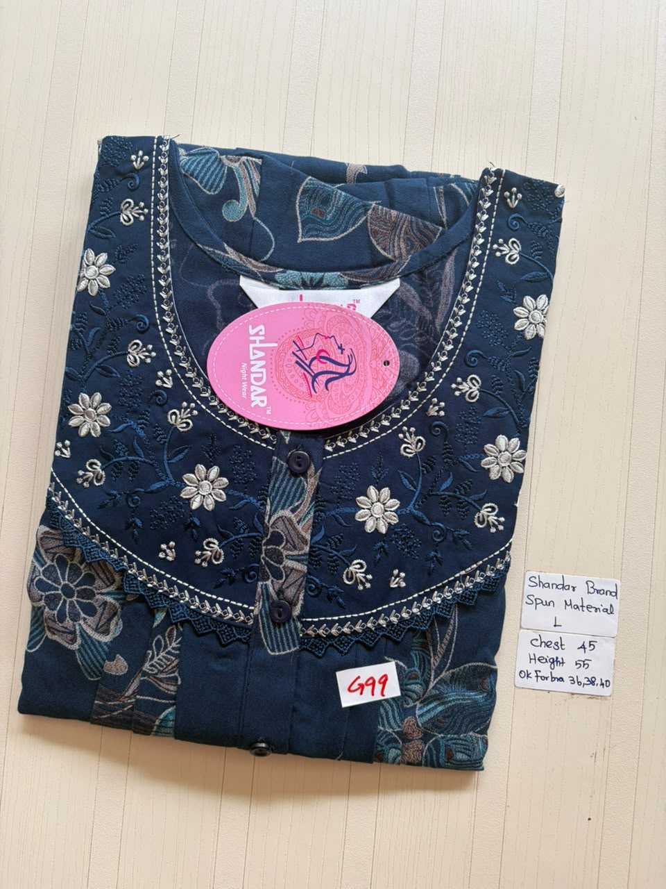 BSS 227 Shandar Spun nighty