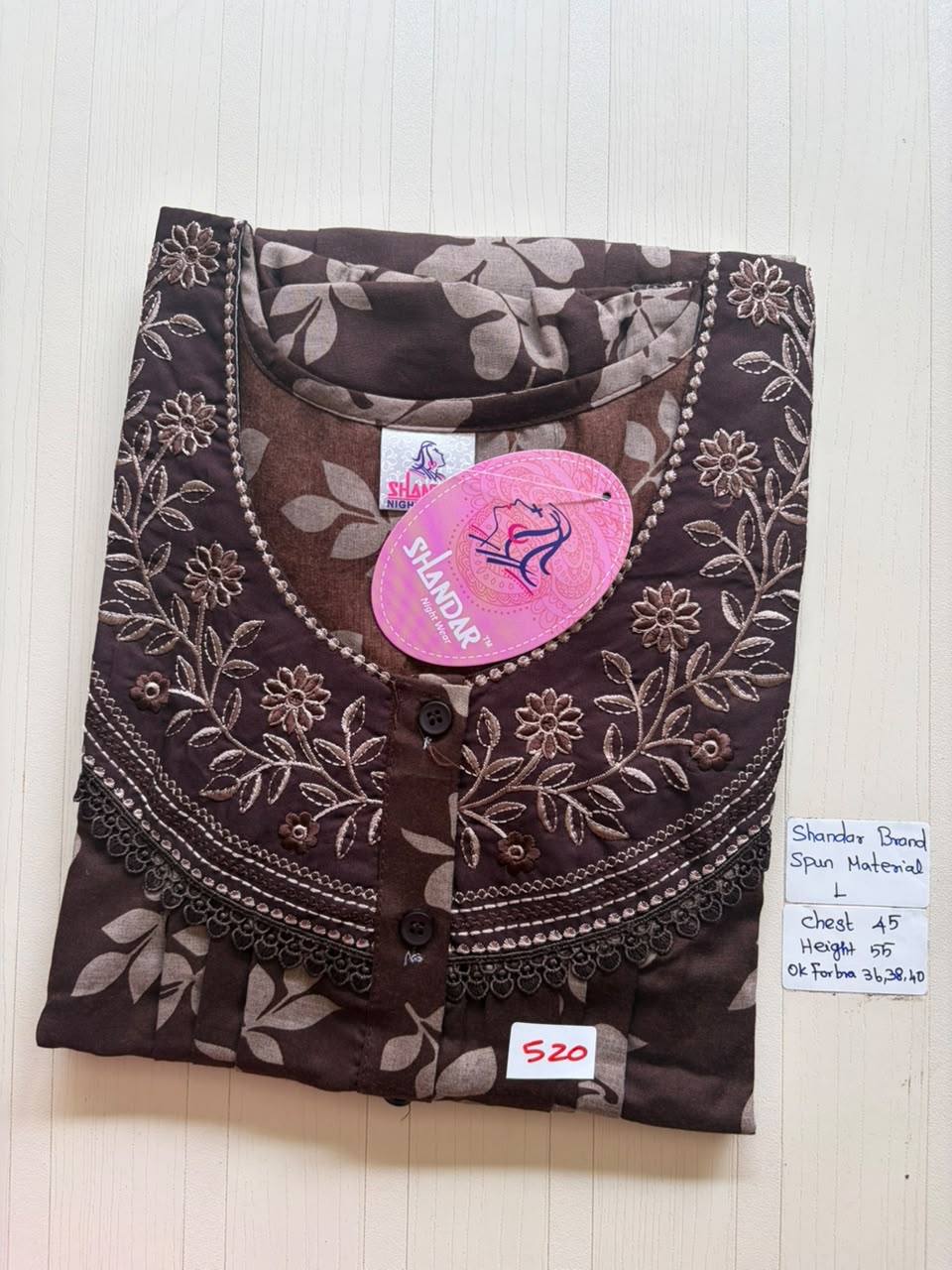 BSS 293 Shandar Spun nighty