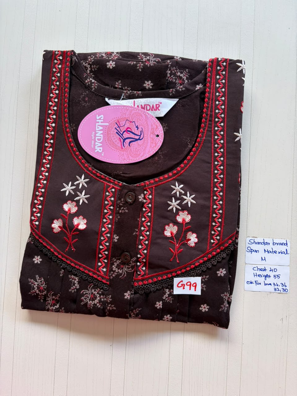 ASS 529 Shandar Spun nighty