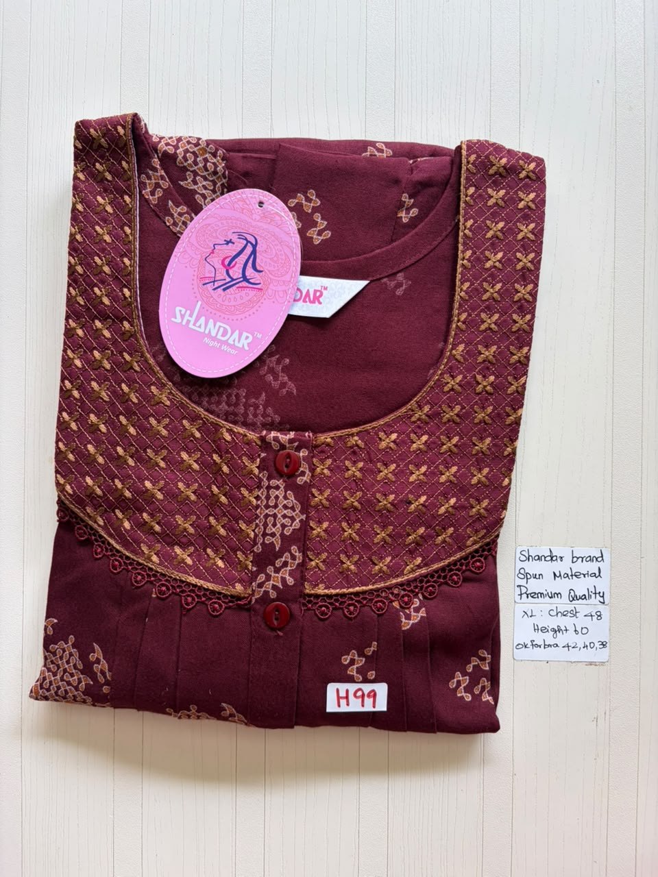 CSS 349 Height Shandar Spun nighty
