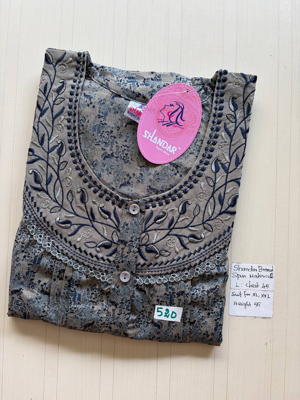 bss 403 Shandar Spun nighty