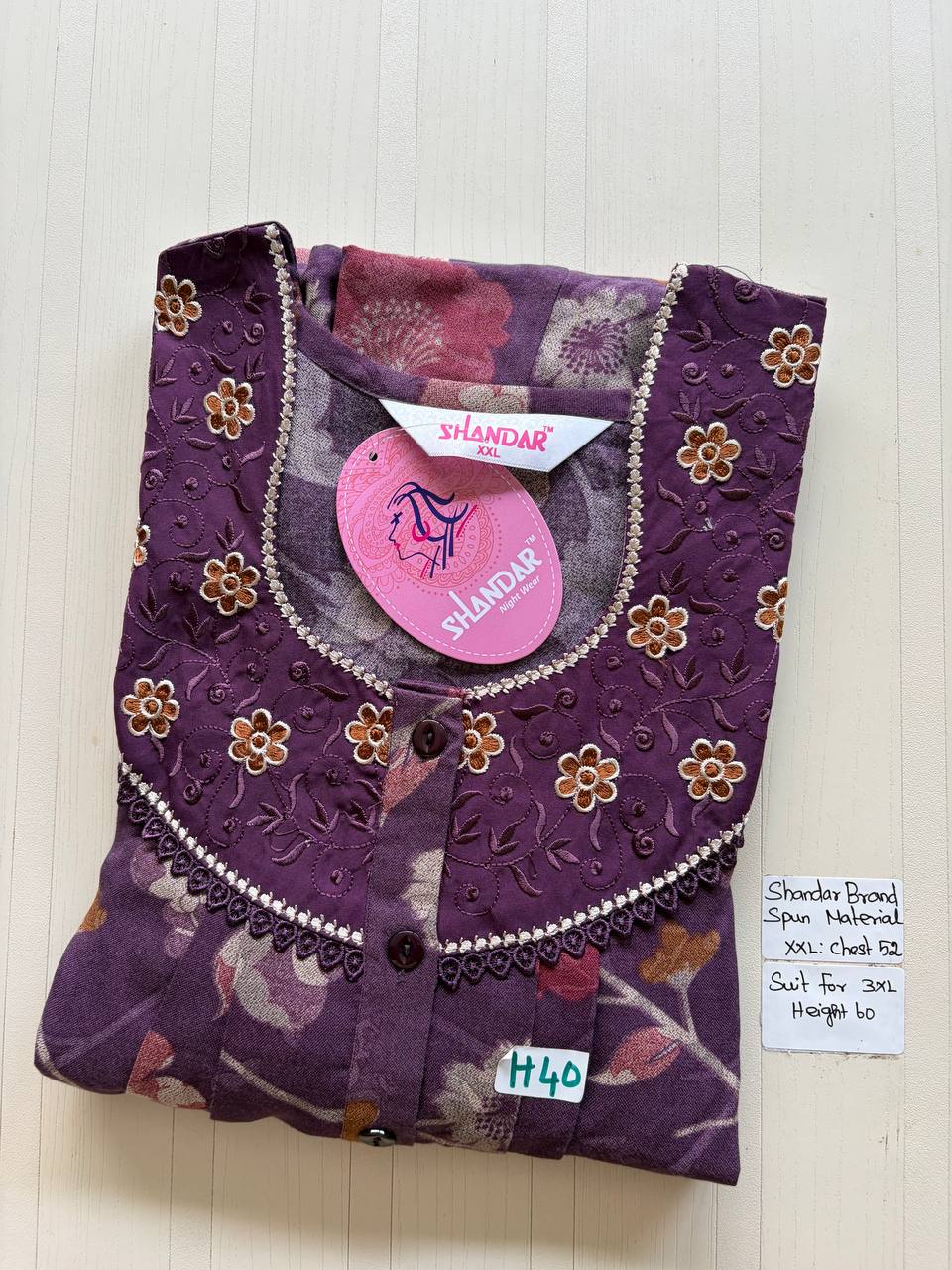 Dss 353 Shandar Spun nighty