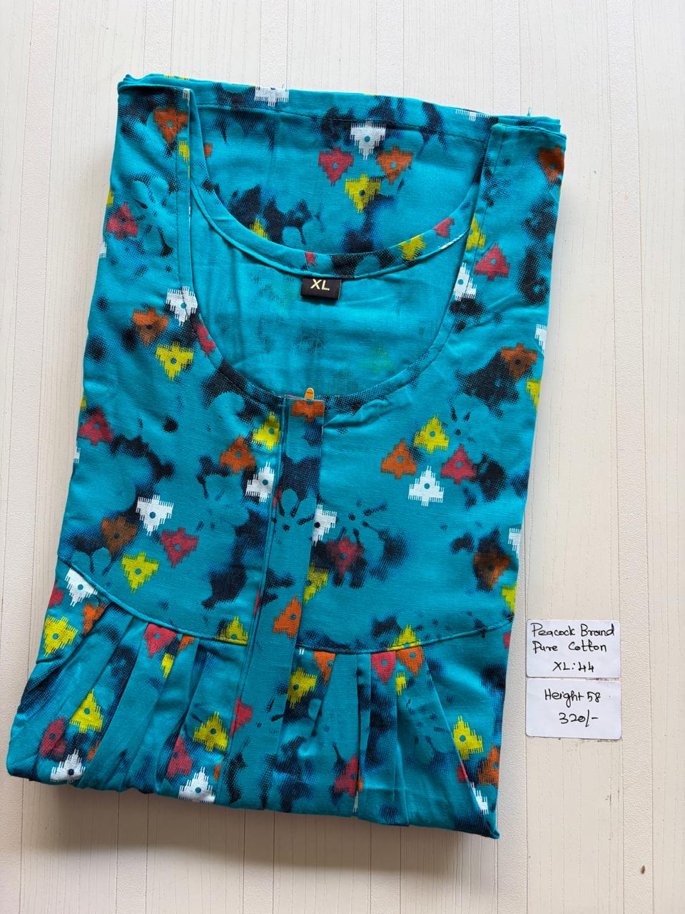 AASHP 249 Height Peacock Pleats Zip Nighty BP HP CPS