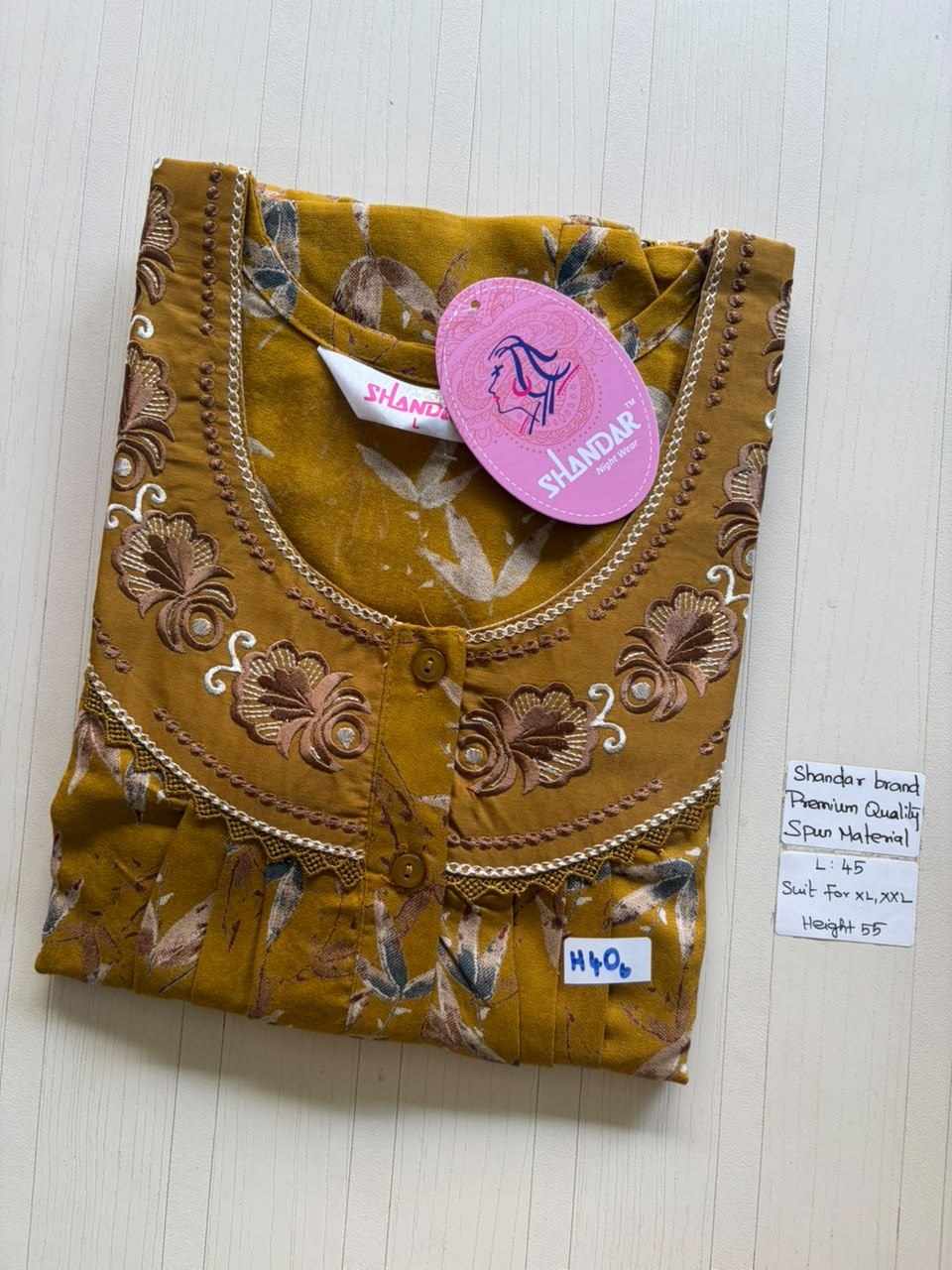 BS389 Shandar Spun nighty