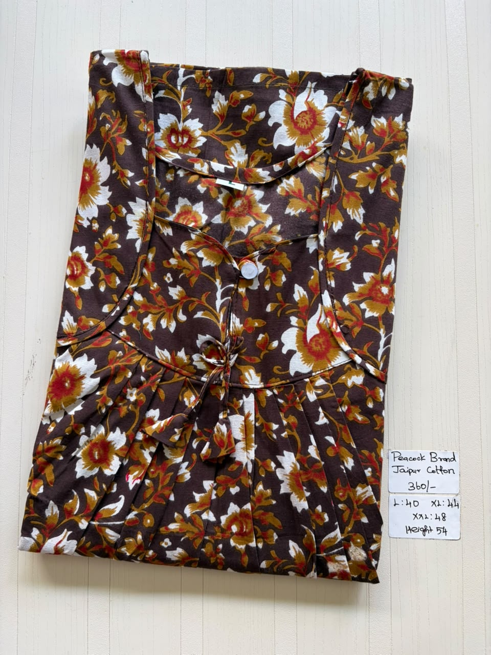 AASBP 457 Peacock Pleats No Zip Nighty BP BPS CPS DPS