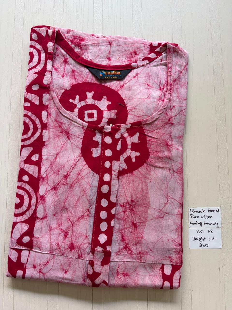 AASZ 112 Peacock Zip Nighty Batik DPS