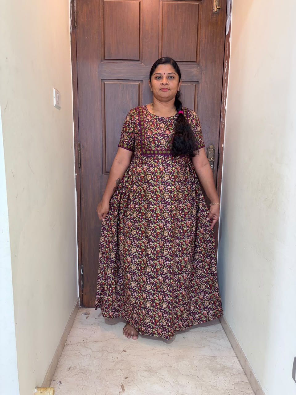 MFS 375 Peacock Maxi Frock YY1