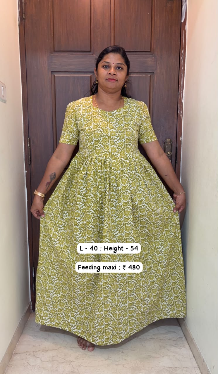 MFS 416 Peacock Feeding maxi frock FD FM1