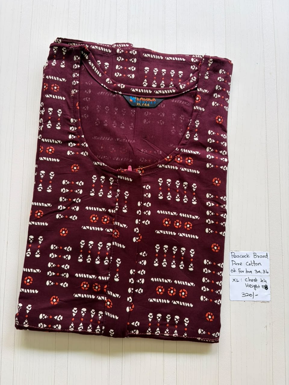 AASZ 176 Height Peacock Zip Nighty BP HP CPS
