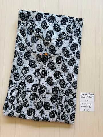 AASBP004 Peacock Pleats Zip Nighty