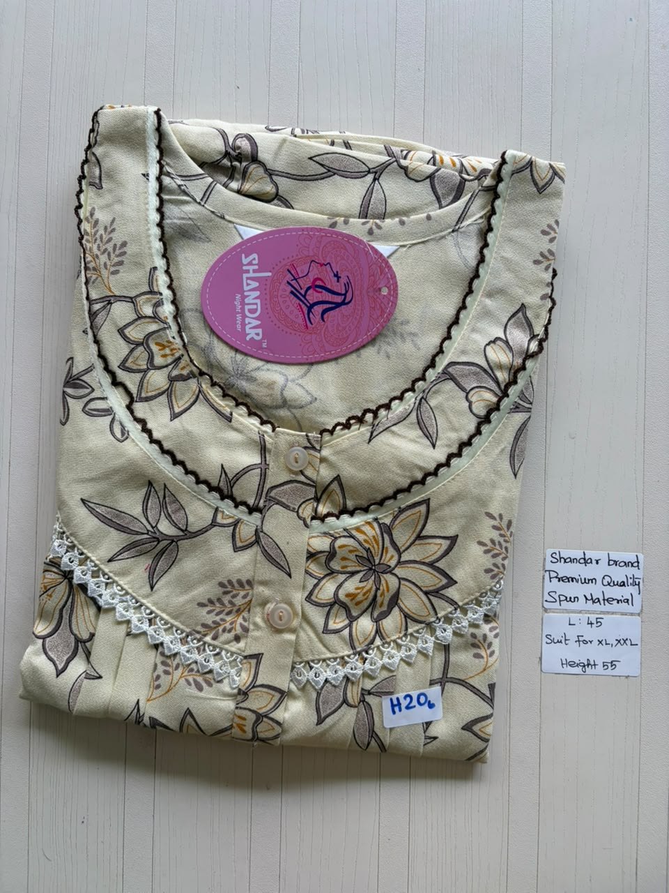 BS456 Shandar Spun nighty