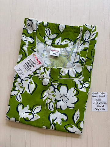 MCS 014 Ponni's Mixed Cotton Zip Nighty