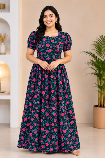 MFS 394 Height Peacock Maxi Frock YY1 YY2
