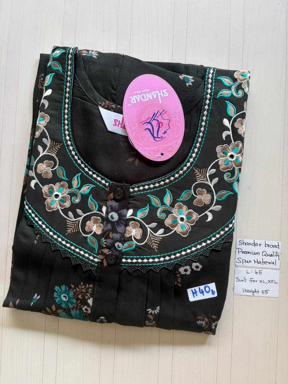 BS342 Shandar Spun nighty