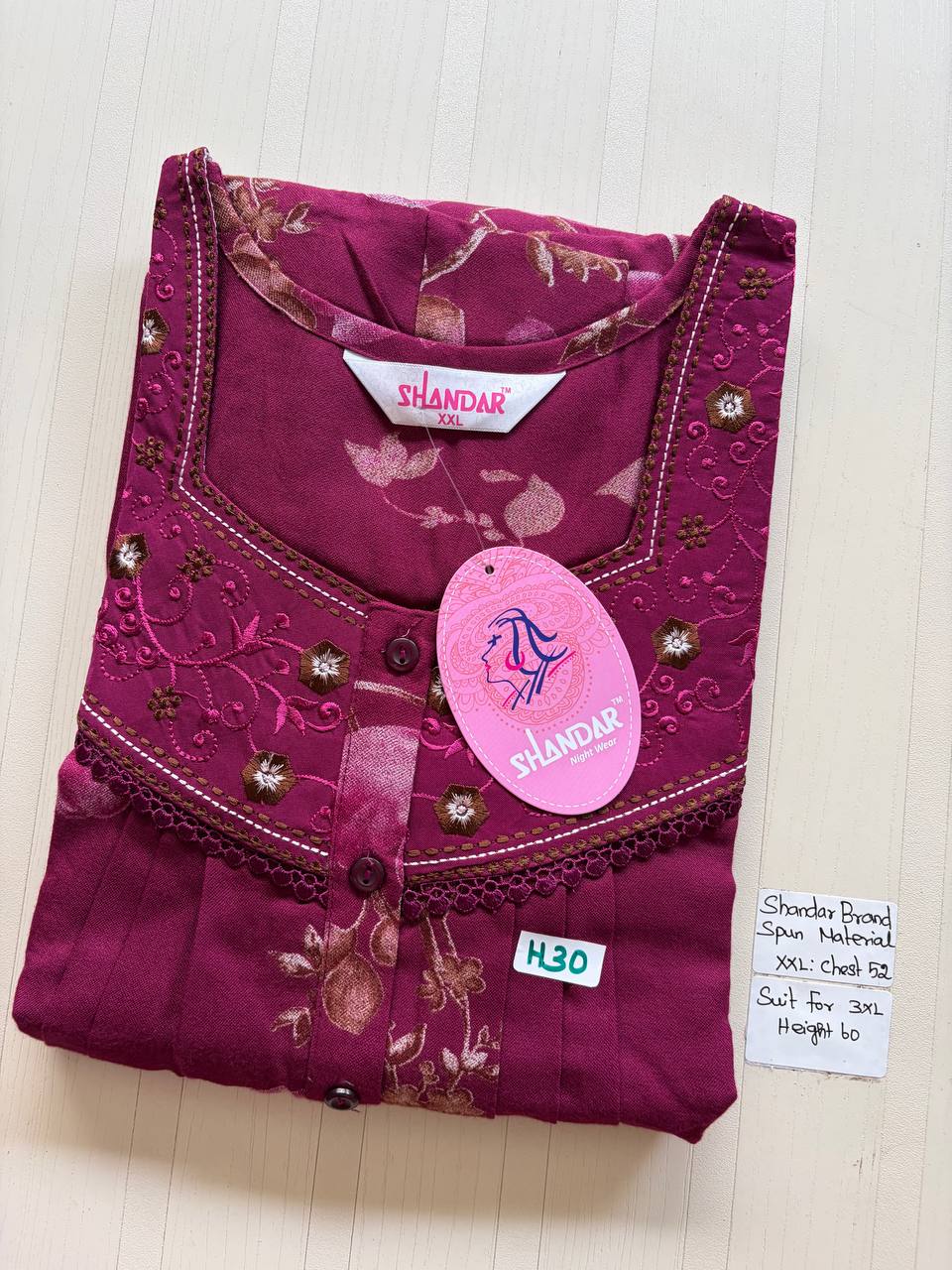 Dss 375 Shandar Spun nighty