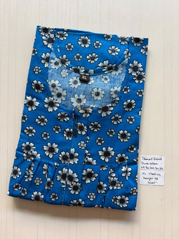 AASHP 177 Height Peacock Pleats Zip Nighty BP HP CPS