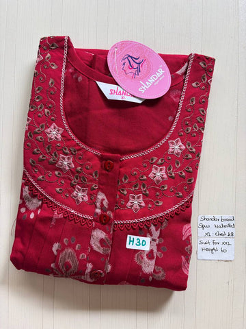 css 638 Shandar Spun nighty