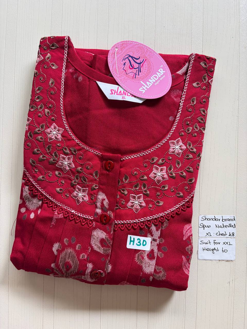 css 638 Shandar Spun nighty
