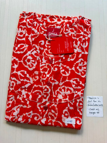 BJS 1110 Jessica Pleats Batik Nighty 550