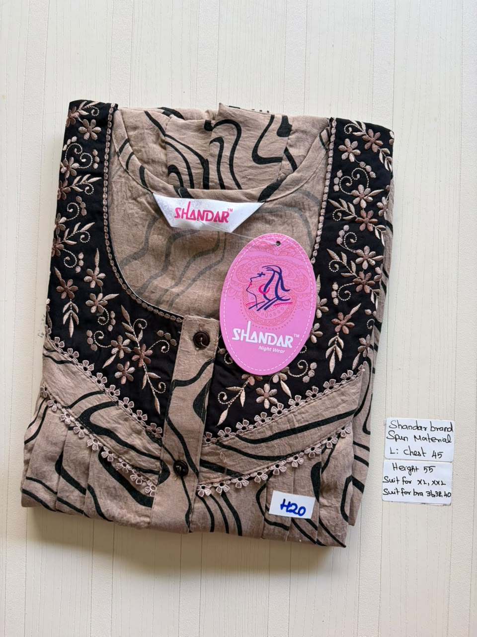 BSS 141 Shandar Spun nighty