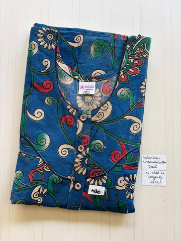AASBP 218 Peacock Pleats Kalamkari Nighty BP CPS