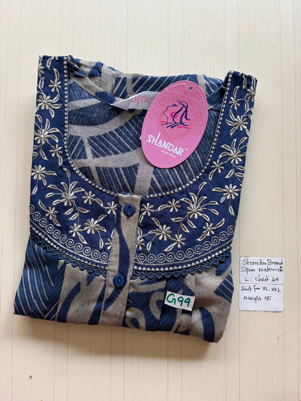 bss 442 Shandar Spun nighty