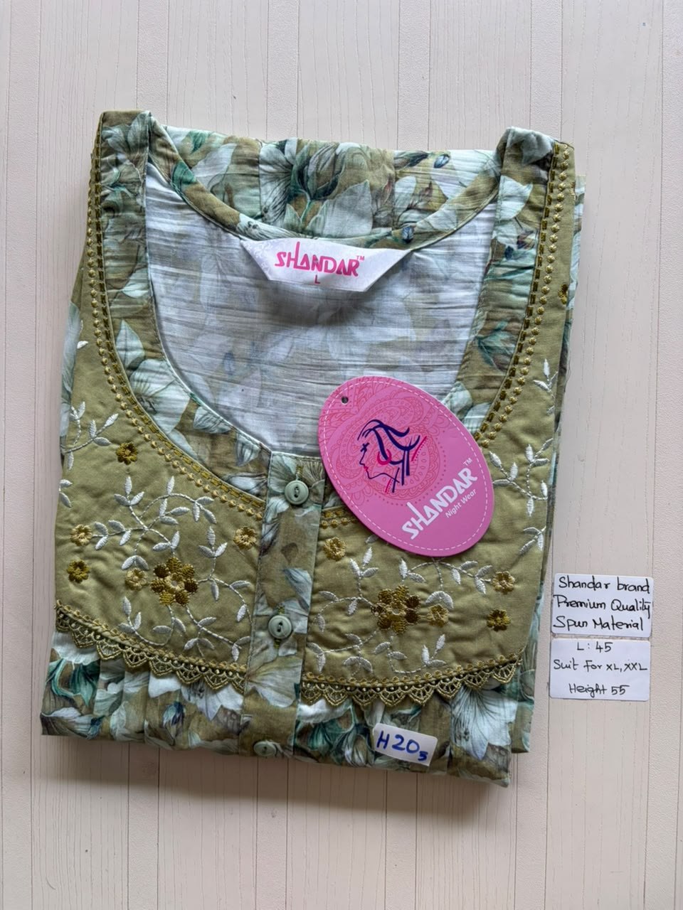 BS465 Shandar Spun nighty