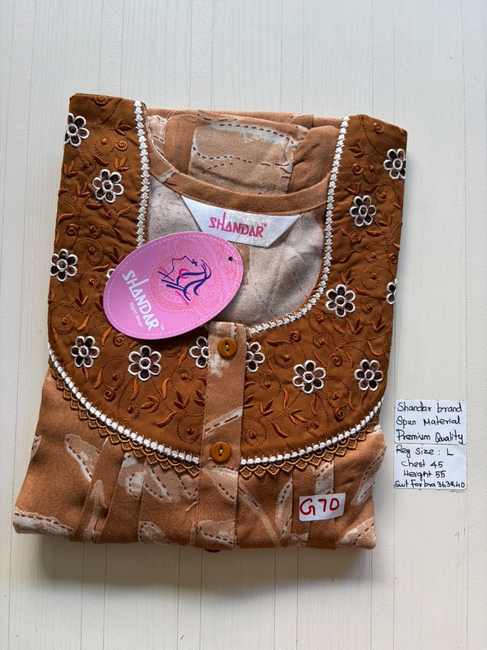 BSS 730 Shandar Spun nighty